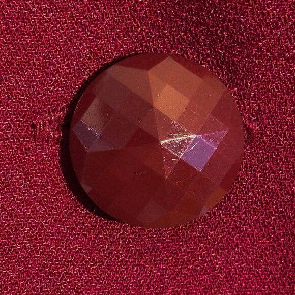 Dressy pantsuit, deep burgundy with sparling bead trim - Picture 4 of 9